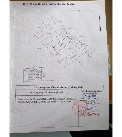 ĐẤT CẦN BÁN - Q. THỦ ĐÚC