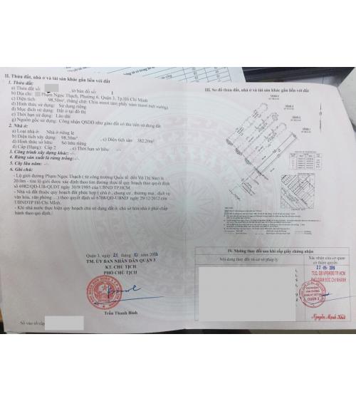 NHÀ CẦN BÁN -QUẬN 3