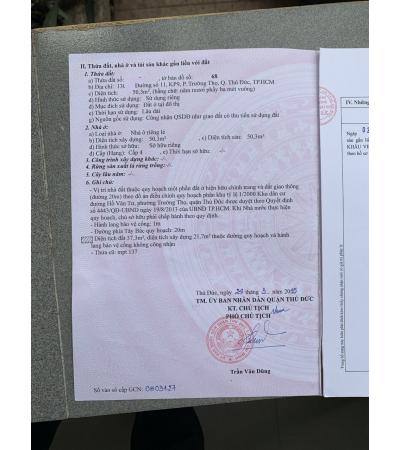 NHÀ CẦN BÁN - Q.THỦ ĐỨC