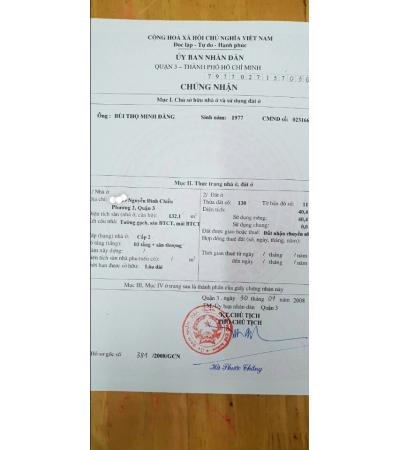 NHÀ CẦN BÁN - QUẬN 3