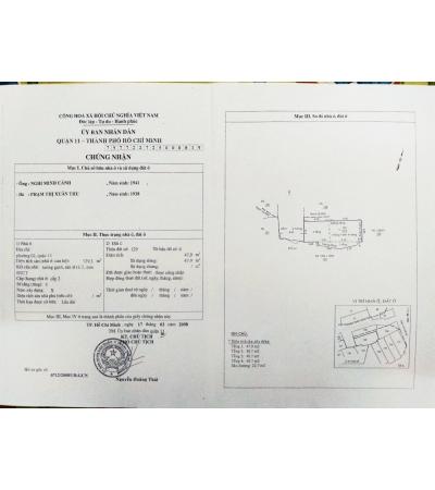 NHÀ CẦN BÁN - QUẬN 11