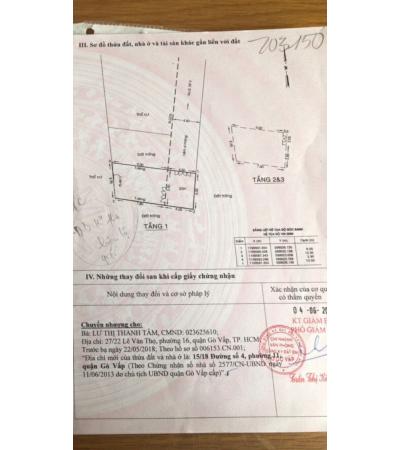 NHÀ CẦN BÁN - Q. GÓ VẤP
