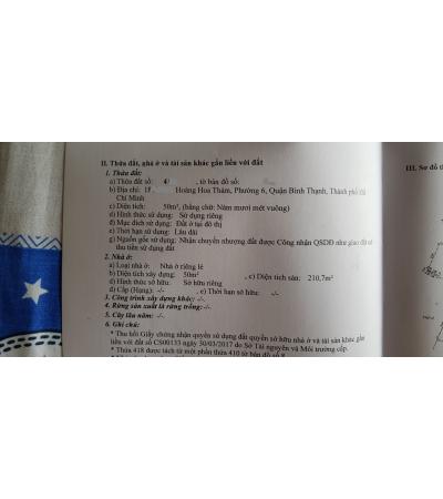 NHÀ CẦN BÁN - Q. B.THẠNH