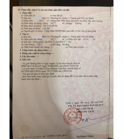 NHÀ CẦN BÁN - QUẬN 3