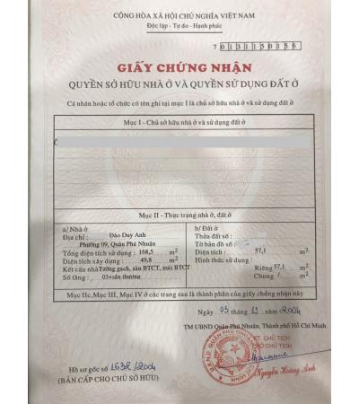 NHÀ CẦN BÁN - Q. P NHUẬN