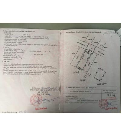 NHÀ CẦN BÁN - Q. GÓ VẤP