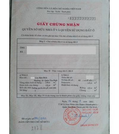 NHÀ CẦN BÁN - Q. TÂN BÌNH