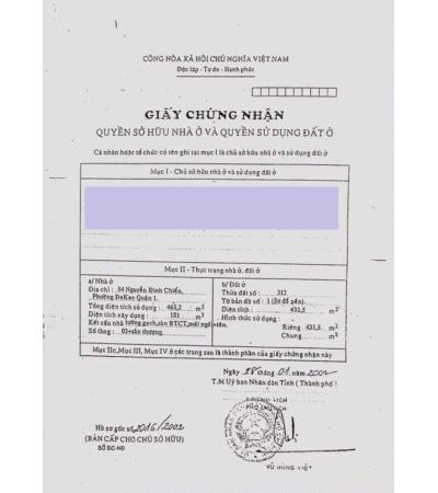 NHÀ CẦN BÁN - QUẬN 1